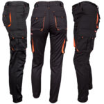 Damen-Arbeitsoveralls mit Elasthan FRAUJOG BLACK ORANGE