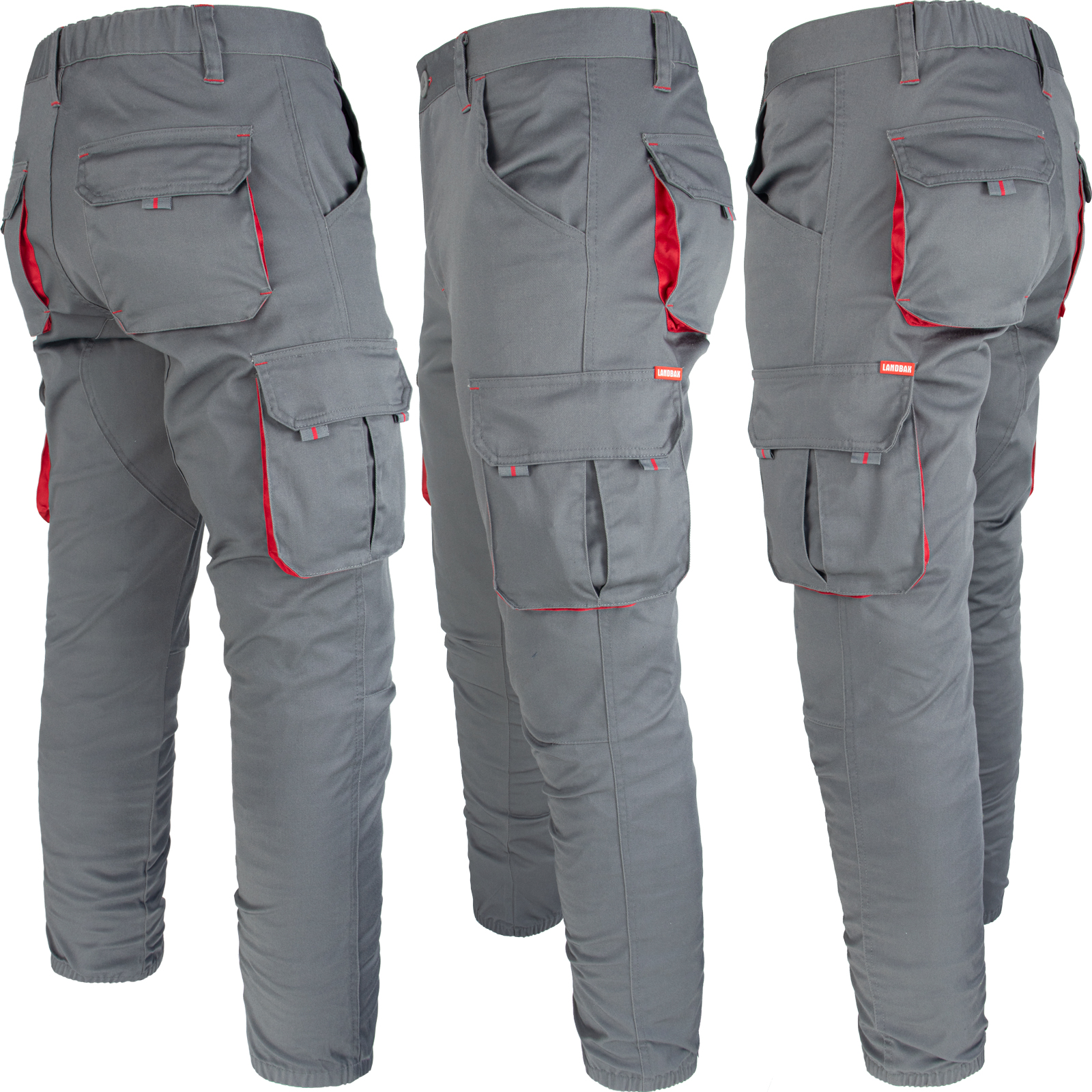Arbeitshose mit Elasthan MANJOG GREY RED Arbeitshose mit Elasthan MANJOG GREY RED