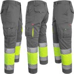 Reflektierende Hose mit Elasthan MANNLAND HIVIS GREY
