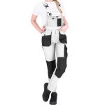 Damen-Arbeitshose mit Brustlatz FIO WHITE