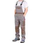 Arbeitshose mit Hosenträgern DELUX BROWN