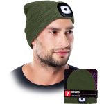 Wintermütze mit LED-Taschenlampe SHINE KHAKI