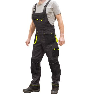 Arbeitshose mit Hosenträgern PROFI DARK GELB 2.0