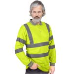 Reflektierendes Arbeitshemd mit langen Ärmeln, FLUO GELB