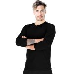 Herren-T-Shirt mit langen Ärmeln PORTO LONG BLACK