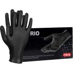 Dickere schwarze Nitrilhandschuhe, 50 Stück, BLACKER GRIFF, ungepudert