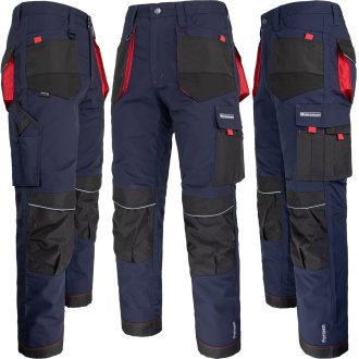 Arbeitsoveralls bis zur Taille PROFI NAVY RED 2.0