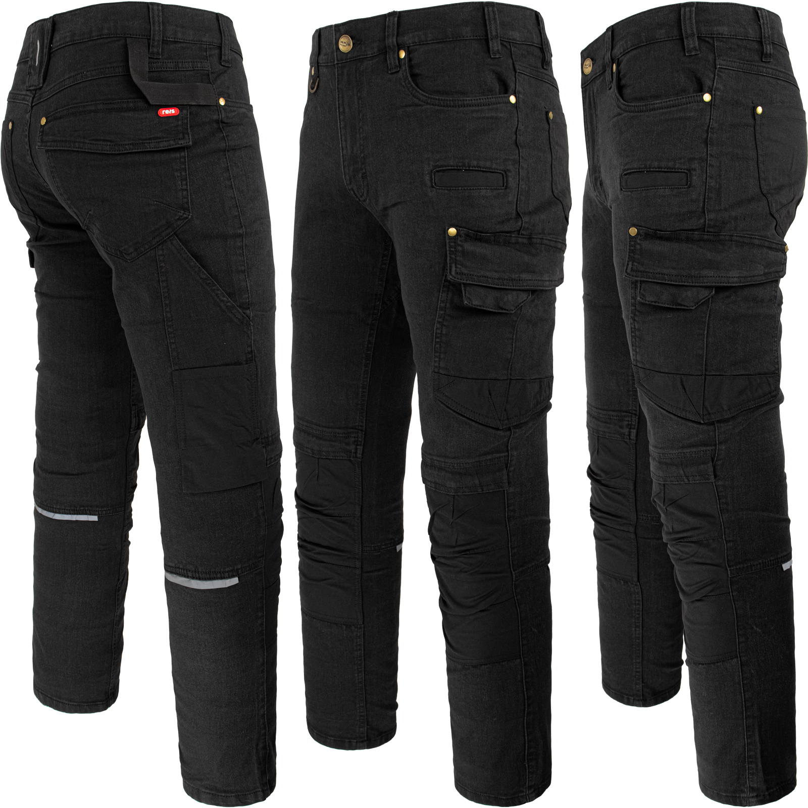 Arbeitsjeanshose aus Stretch-Denim JEANS STRETCH BLACK