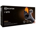 Einweg-Nitrilhandschuhe, 50 Stück, MERCATOR® GoGrip BLACK, puderfrei